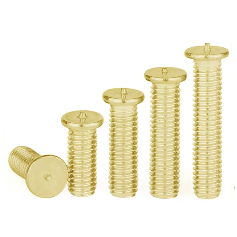 Hot selling pure brass external thread shear joint spot welding double head bolt