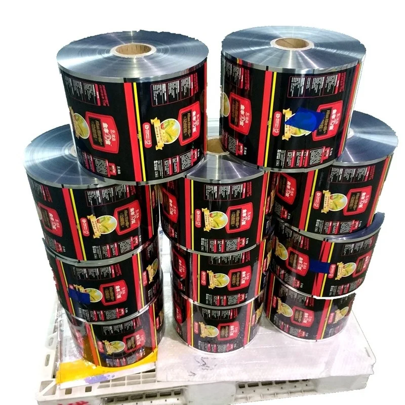 Printing  Food Grade Clear Plastic Film Roll For Packaging Plastic Cup Sealing Roll Film