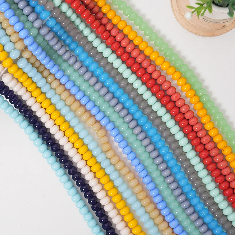 Wholesale Candy Color 10x8mm Natural Glass Beads DIY Handmade Jewelry ABACUS Beading Accessories Crystal Lampwork Glass Beads