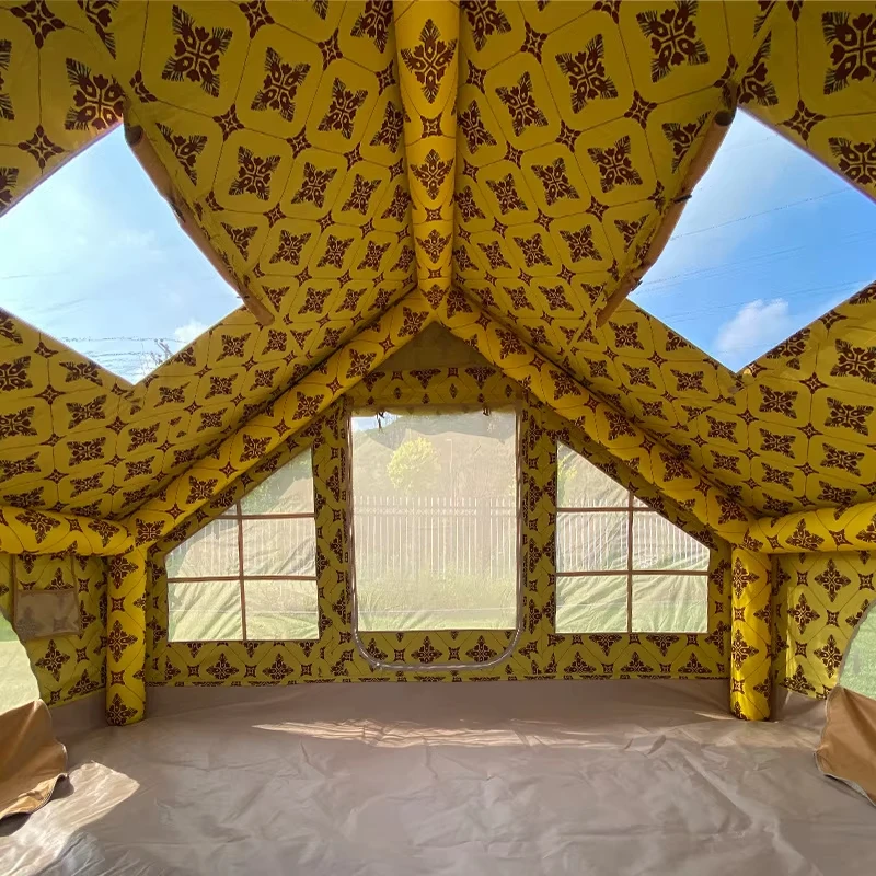 foerstine manufacturer Large outdoor Arab tent Kalta automatic quick-opening inflatable tent 420D Oxford waterproof tent