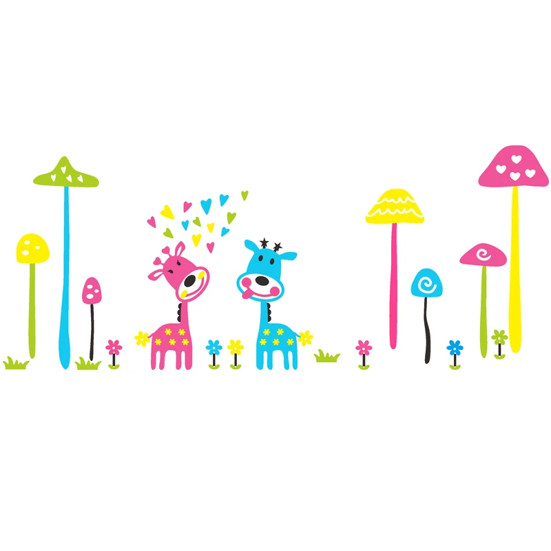 Cartoon Sika Deer 3D acrylic wall decoration home