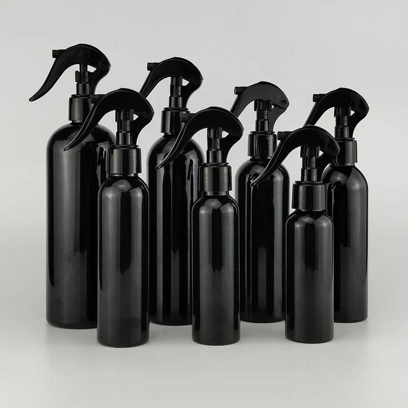 black plastic bottles 300ml spray bottle 10 oz empty plastic trigger spray bottle