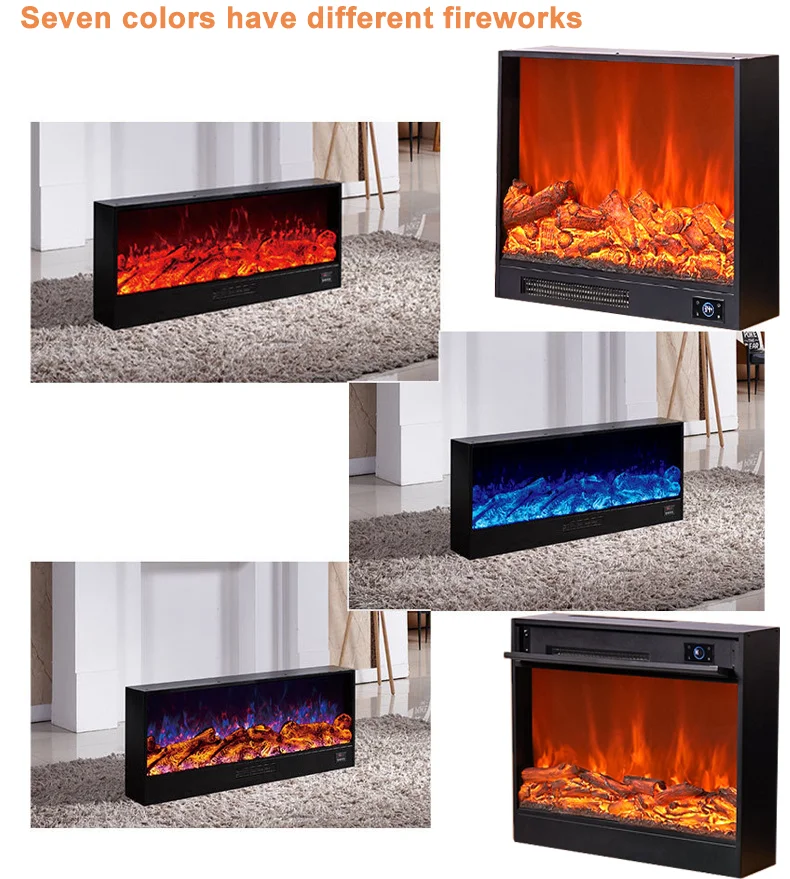 Customizable Size Flame Home Smart Wall Mounted Electric Fireplace Insert
