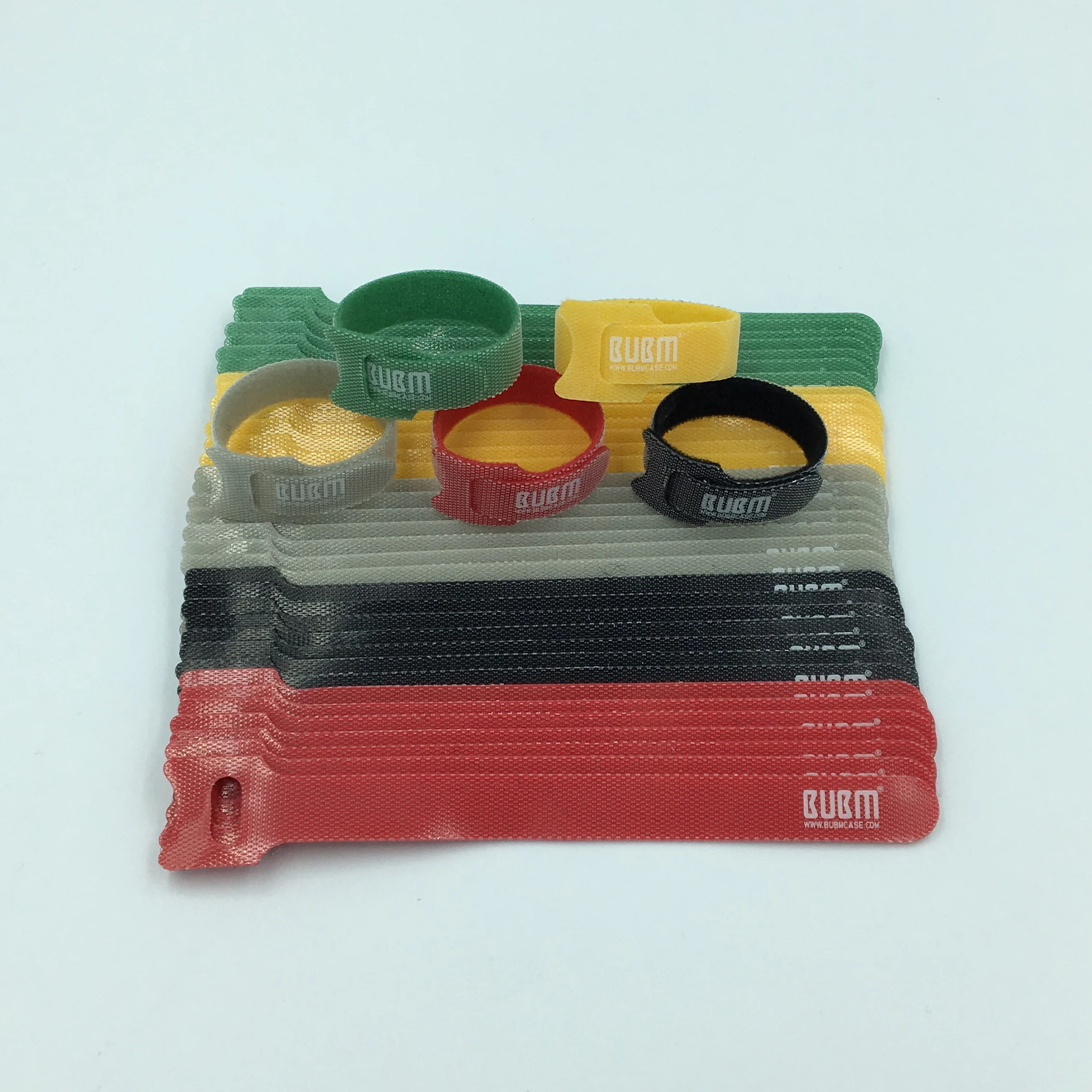 6 Inches Back to Back Hook and Loop Strap Fastener Cord Wrap Cable Organizer 100pcs/set Colorful Reusable Hook Loop Cable Ties