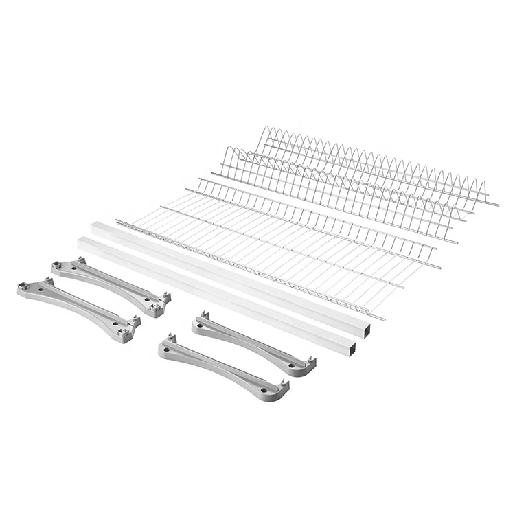 kitchen metal aluminum dish rack drainer over the sink dish drying rack with water tray