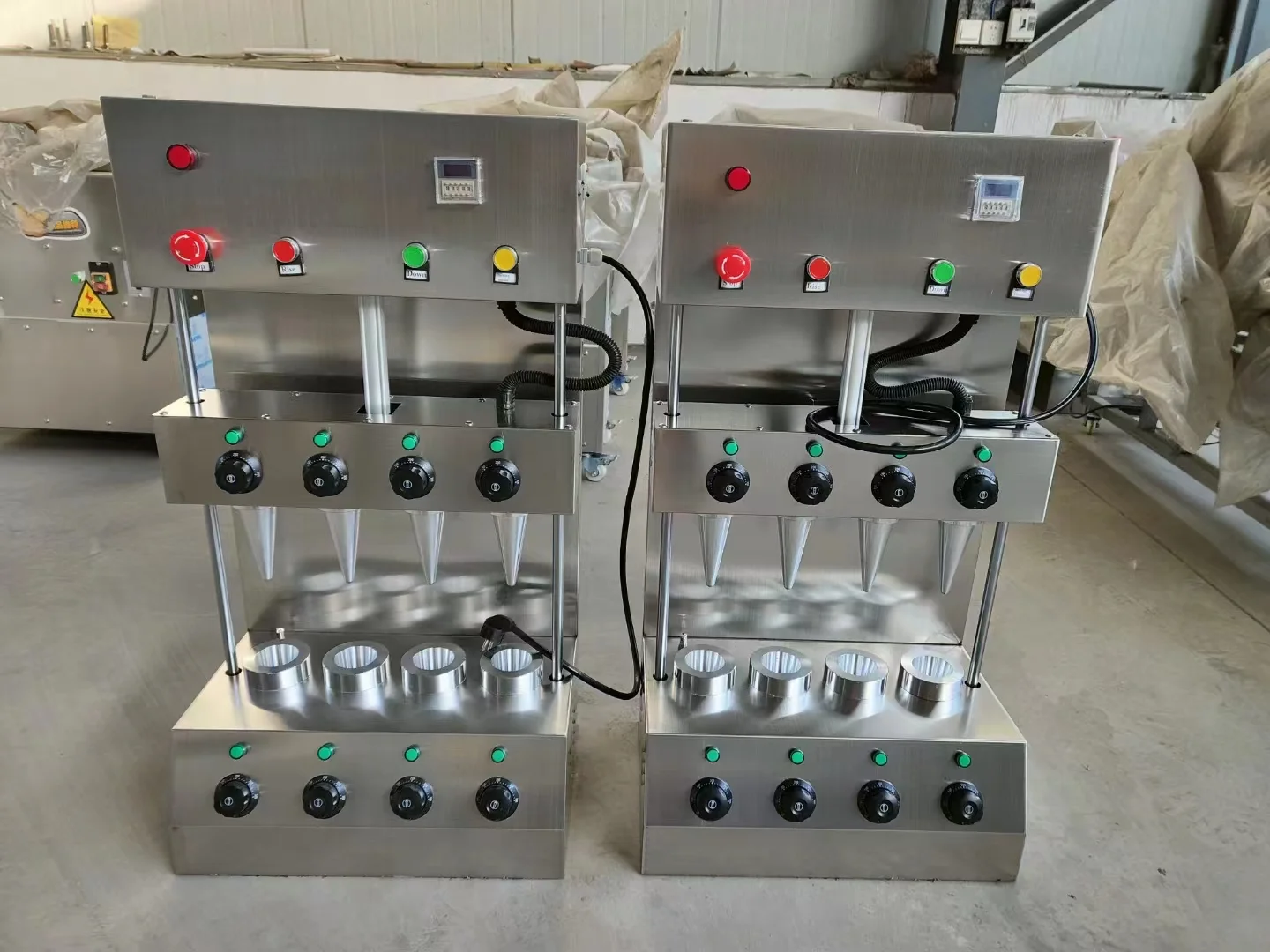 Electric pizza cone maker machine Rotary Pizza Cone Oven Pizza Cone Warmer Showcase With Production Line