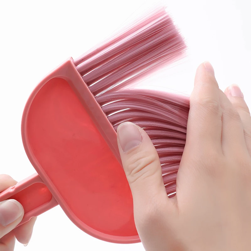Mini Desktop Plastic Sweep Cleaning Brush Keyboard Brush Small Broom Dustpan Set