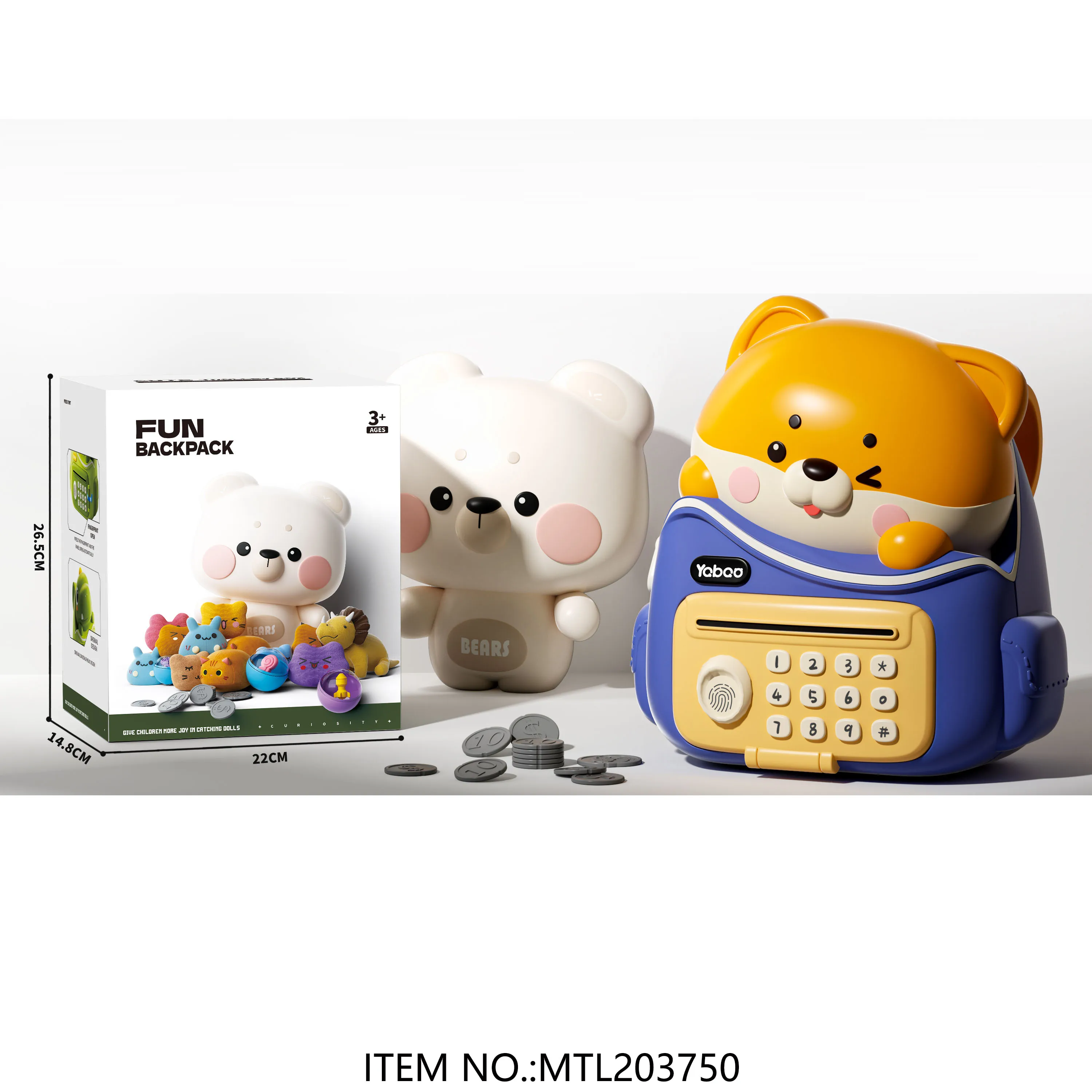 Unique Design Cartoon Bunny Electric Money Saving Piggy Banks Kids ATM Saving Bank Cash Money Box Toy for Girls