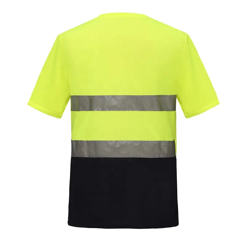 ANSI Class 3 Reflective Safety Orange Short Long Sleeve High Visibility Mesh Breathable Shirt Hi Vis Black Shirt