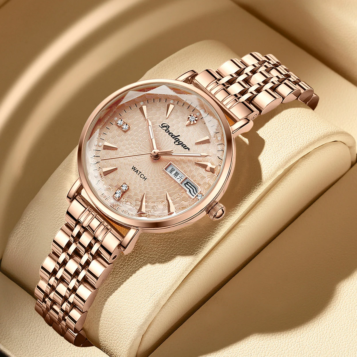 POEDAGAR 312 Fashion Popular Quartz Ladies Wrist Watch Woman Stainless Steel for Girls Womens Fashionable Watches