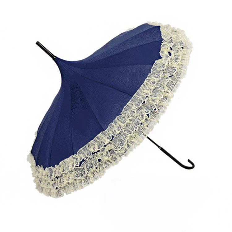 DD3247  Elegant Gothic Style Parasol for Sun & Rain Girls Wedding Protection Sunshade Lace Pagoda Umbrella