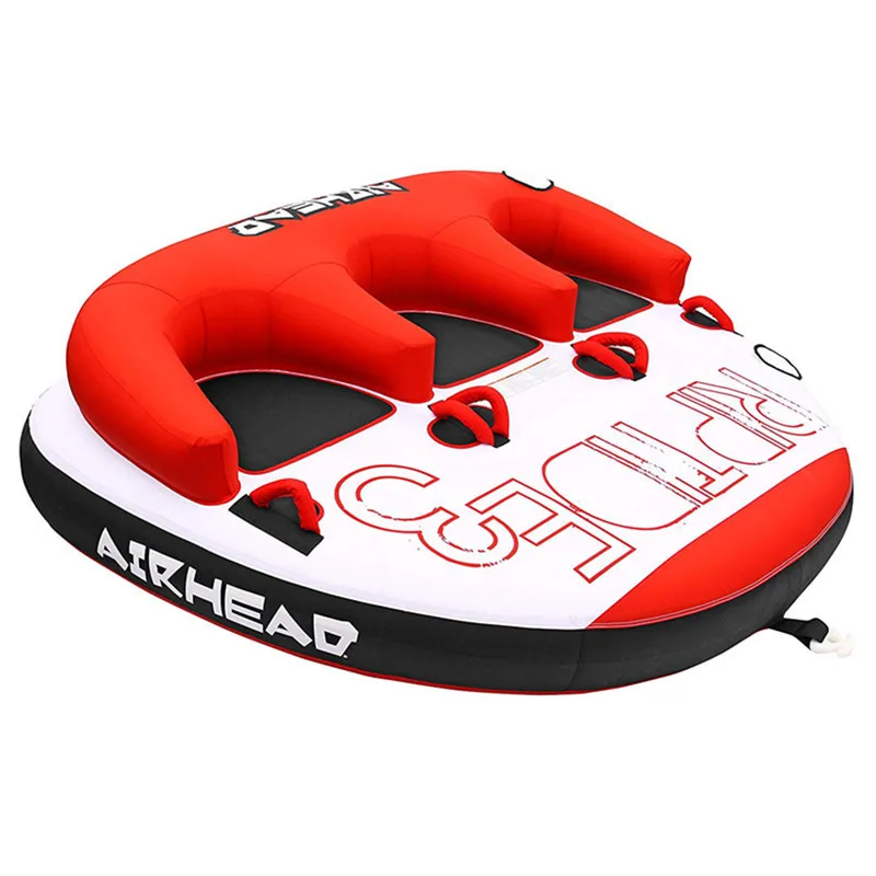Oem custom for 2 3 4 Person Comfortable Backrest Water Sport Fying Boat Ski Inflatable Towable Tube boat