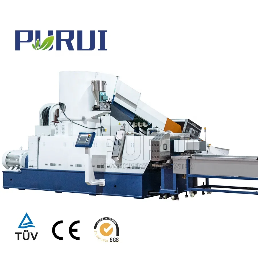 polyethylene fiber recycling machine Waste PE filament yarn recycling plant granulating machine plastic pelletizer