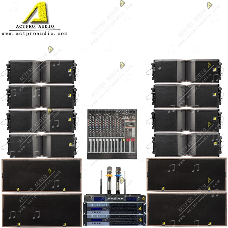 ACTPRO audio line array system KR208 SB28 double 18 inch subwoofer portable speaker pa system professional amplifier system