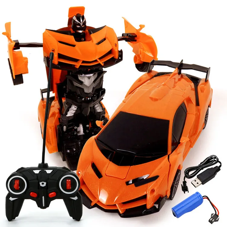 Hot Sell 1:16 LED rc Deformation remote control car Transformation car toys