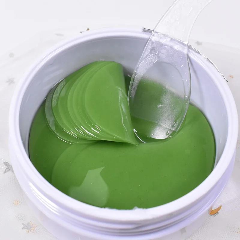 
Low Price OEM Wholesale Factory Remove Fine Lines Fade Dark Circles Tighten Crystal Gel Seaweed Eye Masks 