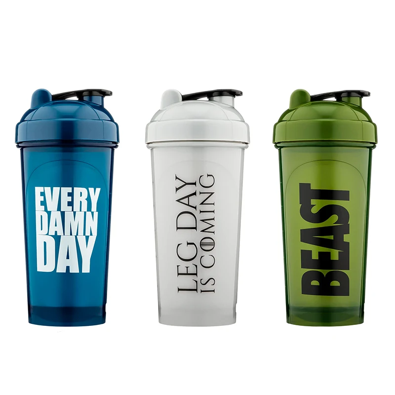 New Style Custom Logo Fitness Plastic Gym Drinking Water Bottles Blender Shaker Cup Protein Shaker Bottle for Sports