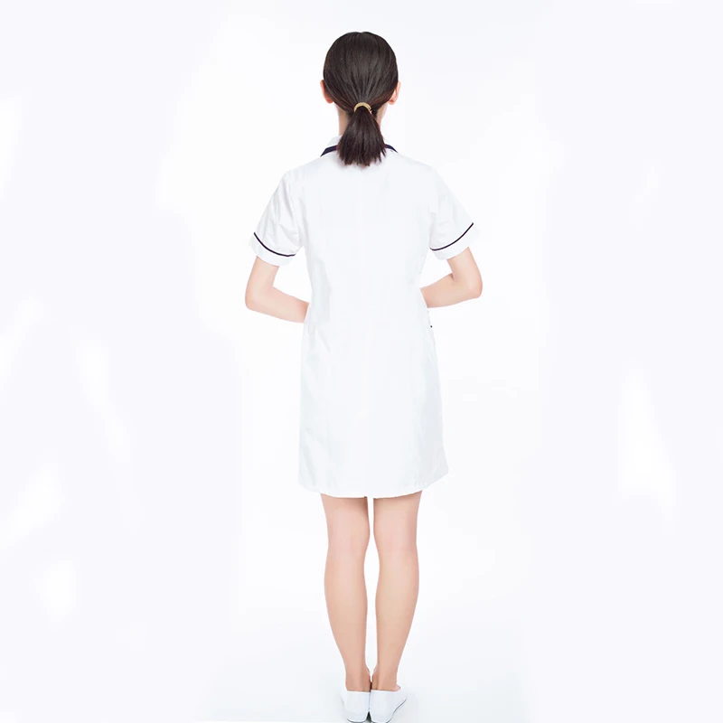Factory Direct Supply Hospital Medical Nurse Work Clothing Uniforms White Female Hospital Nurse Uniform Dress