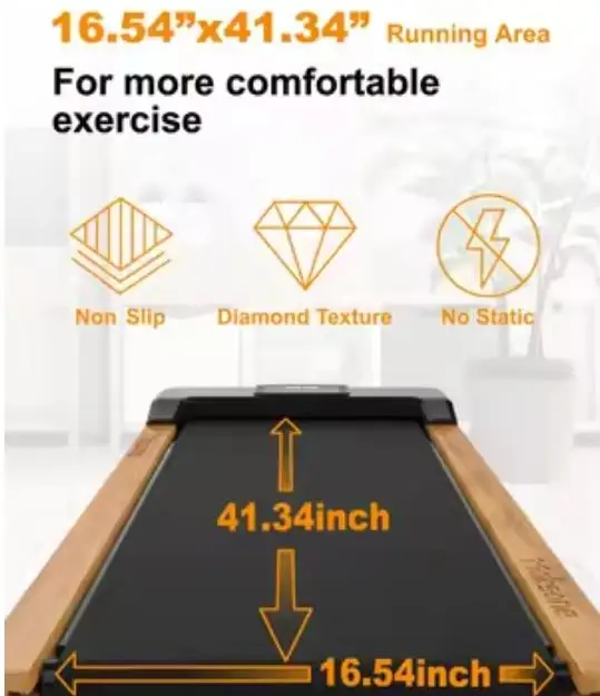 2024 Kreeda No-Install Under Desk Wood Treadmill - Your Seamless Walking & Jogging Companion