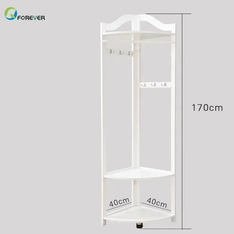 All Solid Wood Corner Coat Rack Bedroom Floor Triangle Hanger