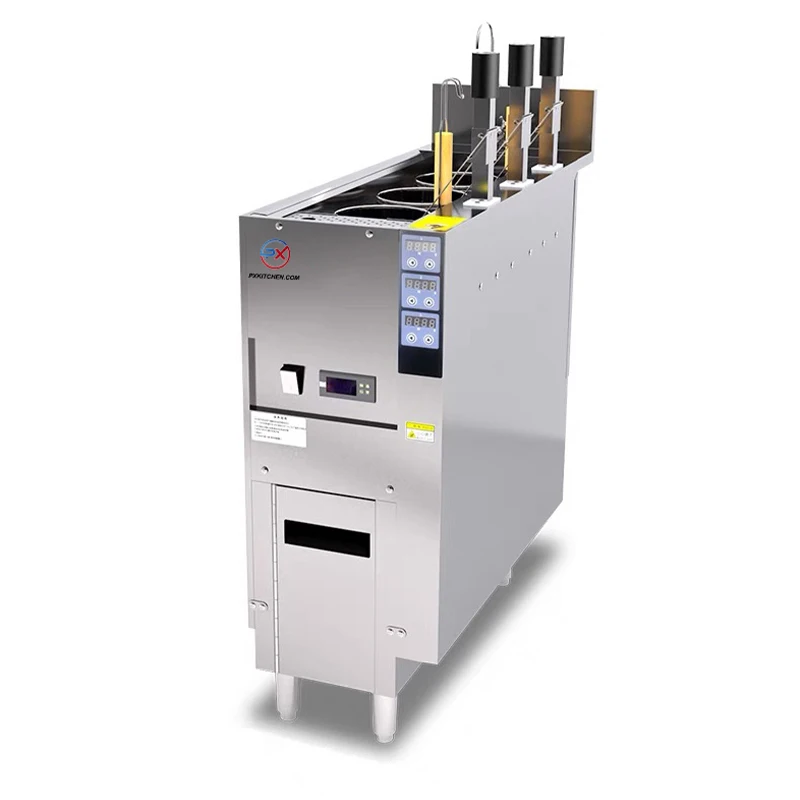 2024 New Design 3 baskets 6000W Commercial Automatic Stainless Steel Electric Pasta Instant Cooker Noodle Restaurant Industry