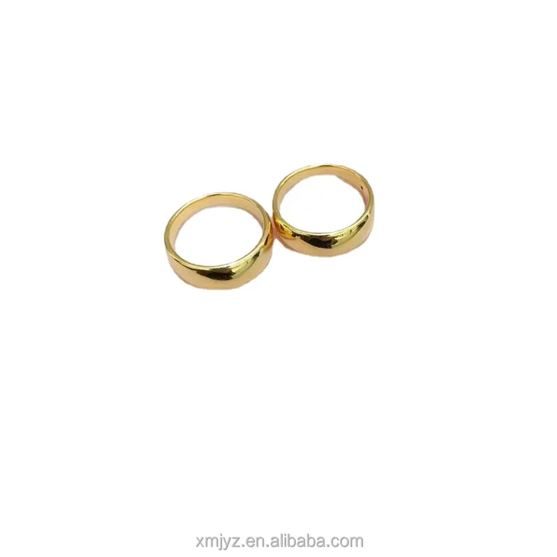 Certified Gold Ring 5D Cyanide-Free Pure Gold 999 Inner Wall Baifu Snake Belly Ring Qixi Couple Ring Gift Wholesale