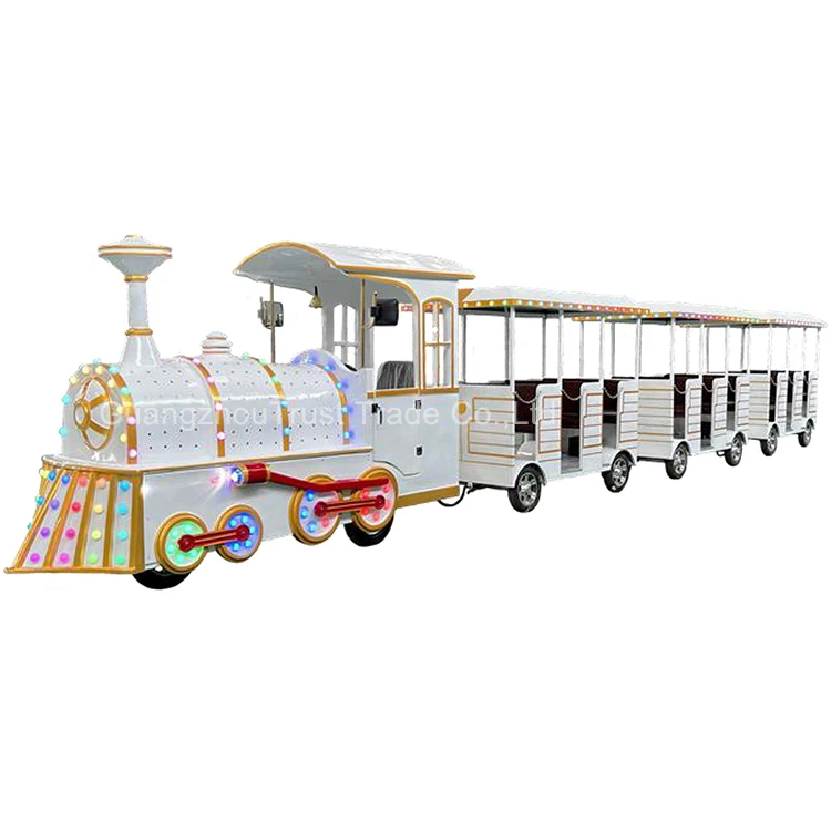 Outdoor Road Tourist Train Passenger Amusements Rides Trackless Barrel Train For Sale