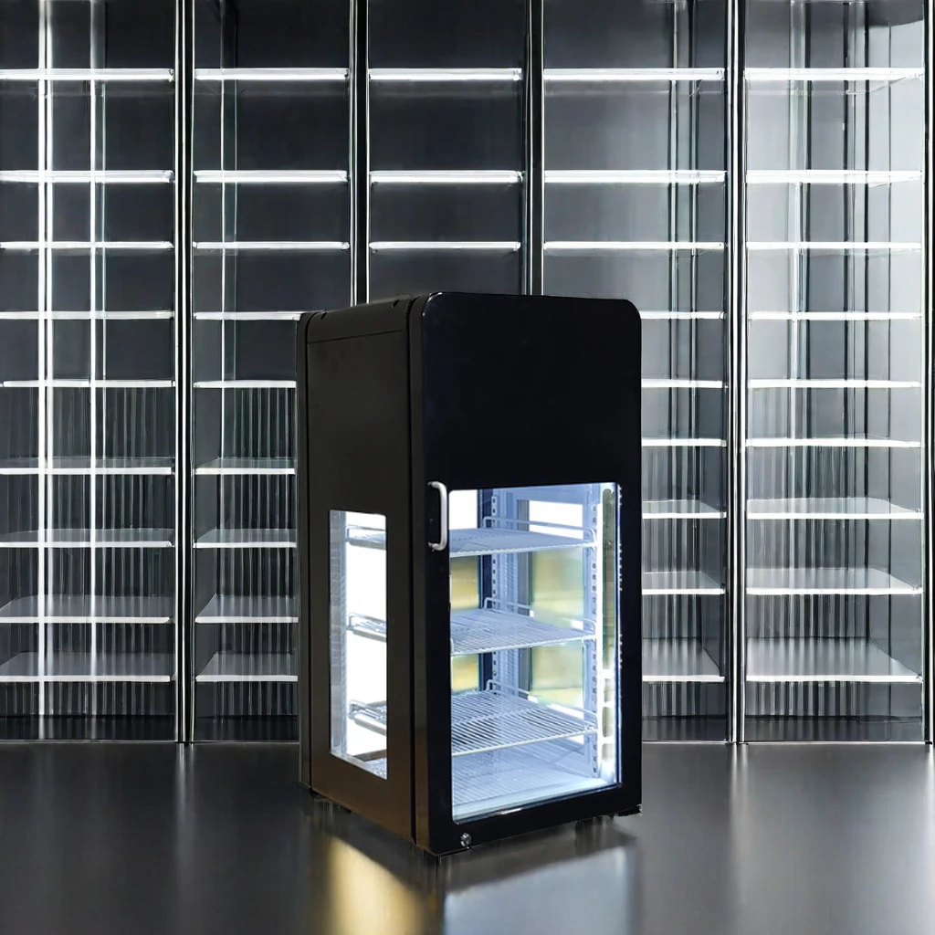 Meisda SC68GS 68L Small Beverage Cold Drink Display Cooler With Four Sides Glass Door