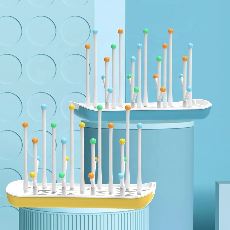 China Manufacturer factory bottle drying rack for baby bottle holder baby bottle drying rack with Tray dryer