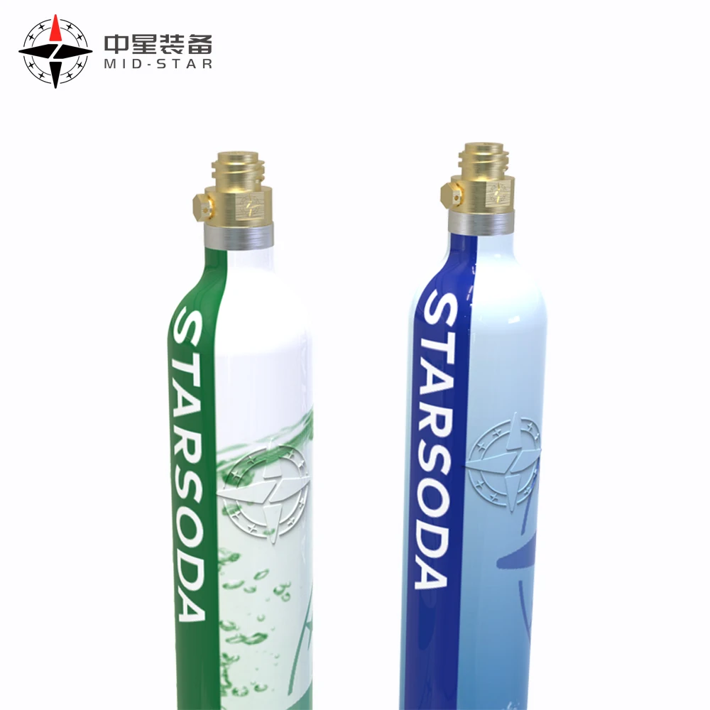 CE/TPED/TUV new refill Wassersprudler co2 gas aluminum cylinders for soda water machine sodastream co2 cylinders