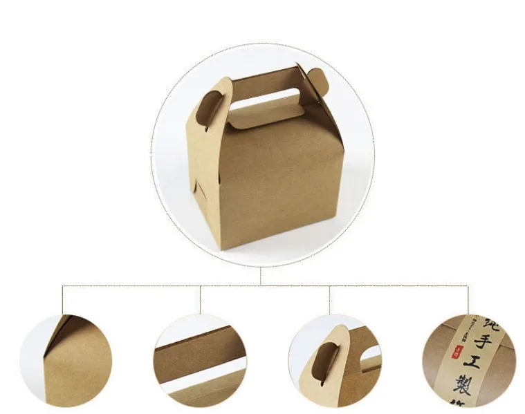 Food Grade ECO Friendly Kraft Paper Packing Boxes Stocked Restaurant Use Fast Food Packaging Take Out Fast Food Box,disposable