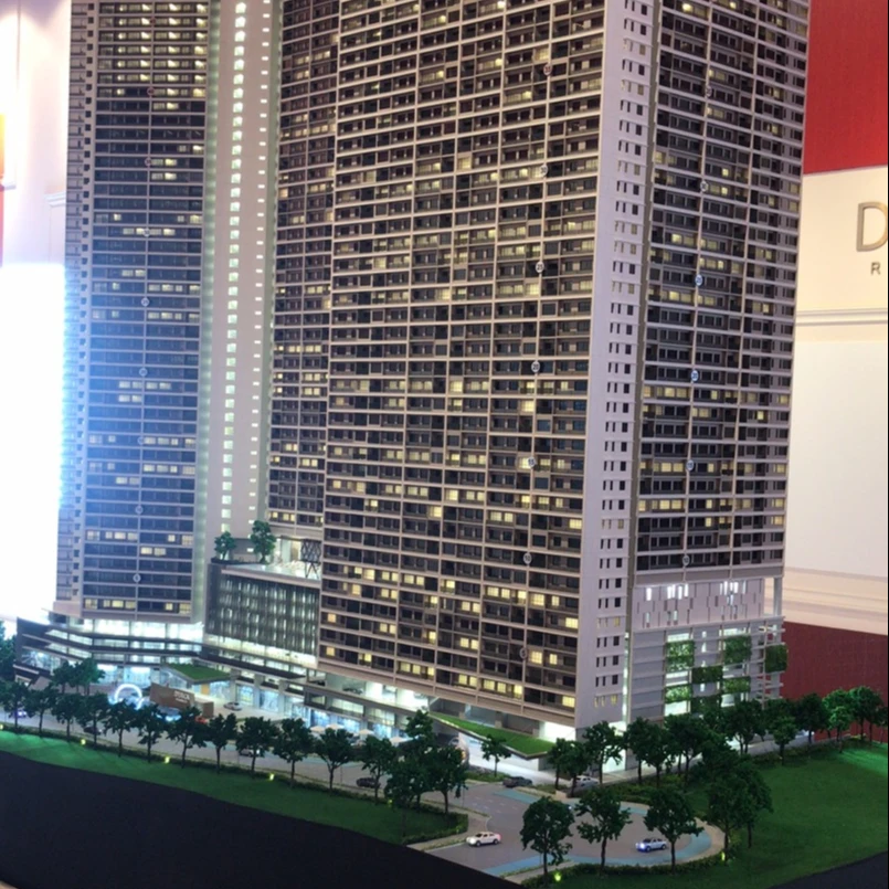 Customized building scale model urban layout planning road trees residential buildings living community sand table model