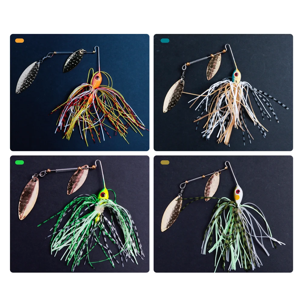 
Fishing Lures Spinner Baits Fishing Hard Spinner Lures Bass Trout Salmon Hard Metal Spinnerbait set 