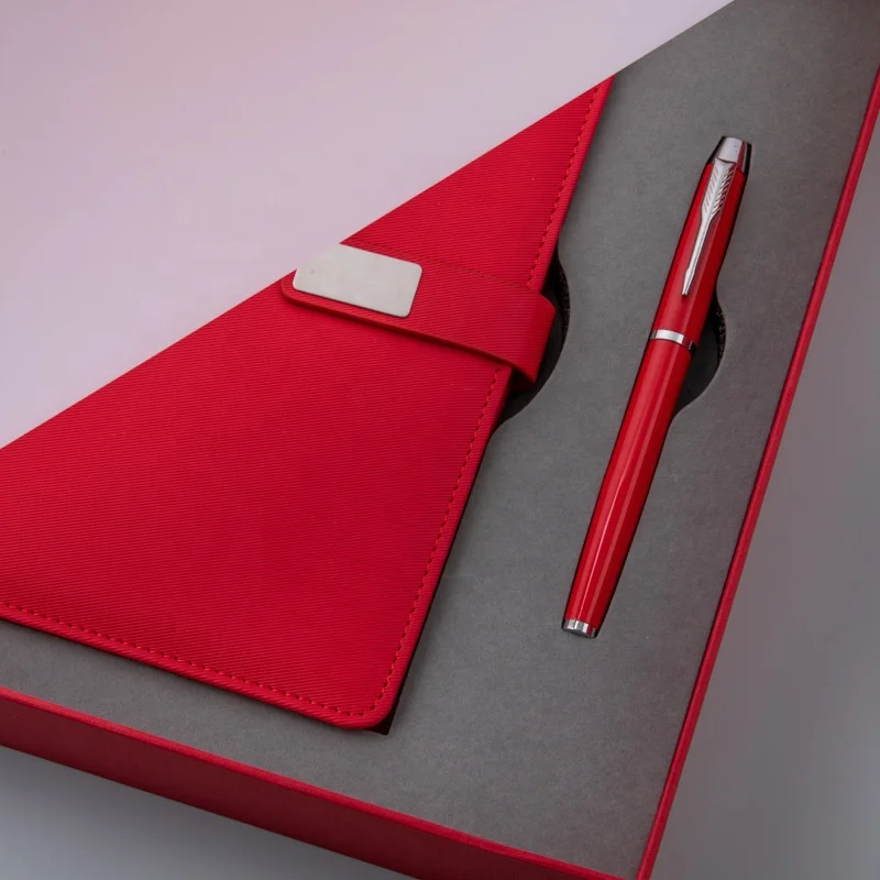 Costom New Design Notebook Business Office Gift Set A5 Plain Notebook  USB Set Gift Pu Leather Hard Cover Note book With Bottle