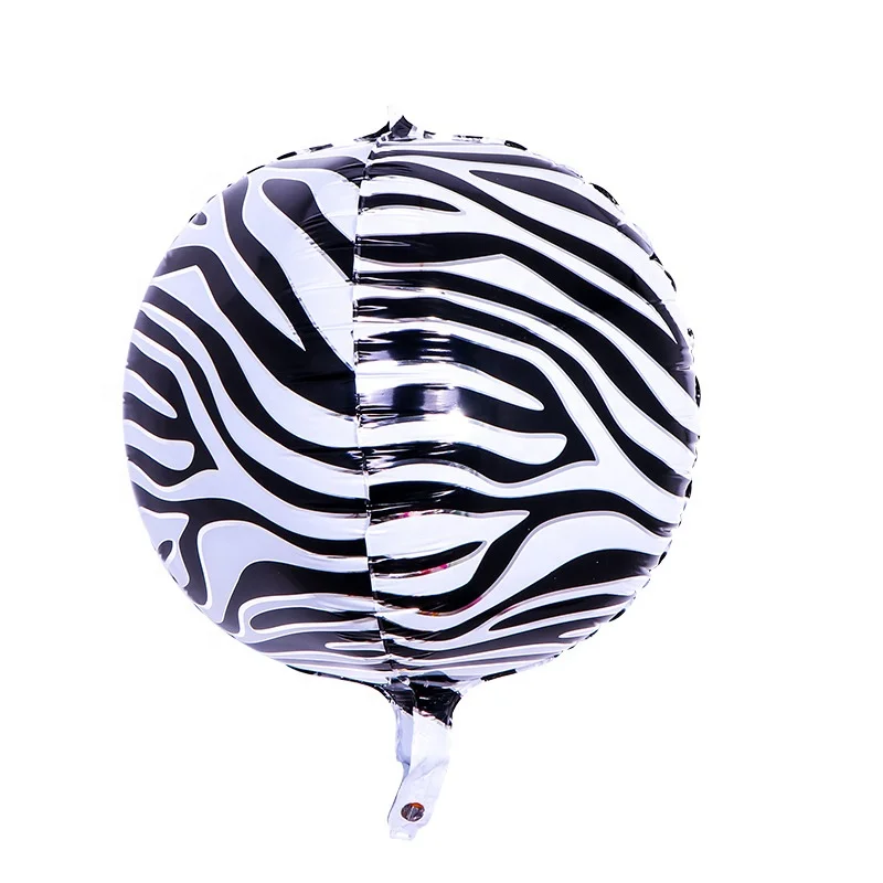 22 Inch Large Animal Print Foil Balloons Jungle Animal Print Balloons 4D Wild Mylar Balloon for Jungle Theme Birthday Decoration
