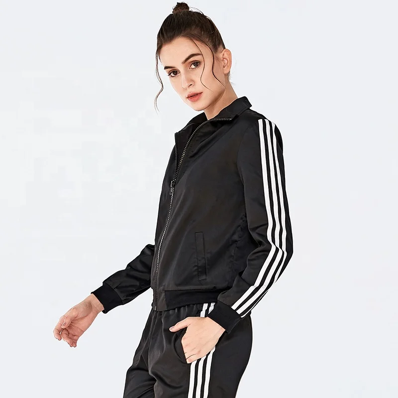 Wholesale Privete Label Fitness Yoga Wear Workout Clothes For Woman Sports Jacket Full Zip Running Track Jacket