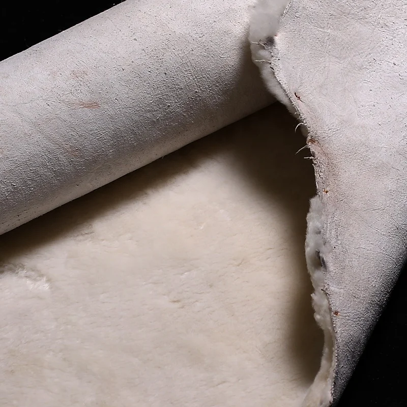 China factory wholesale Australian real sheepskin sheared straight wool shearling sheepskin for garment