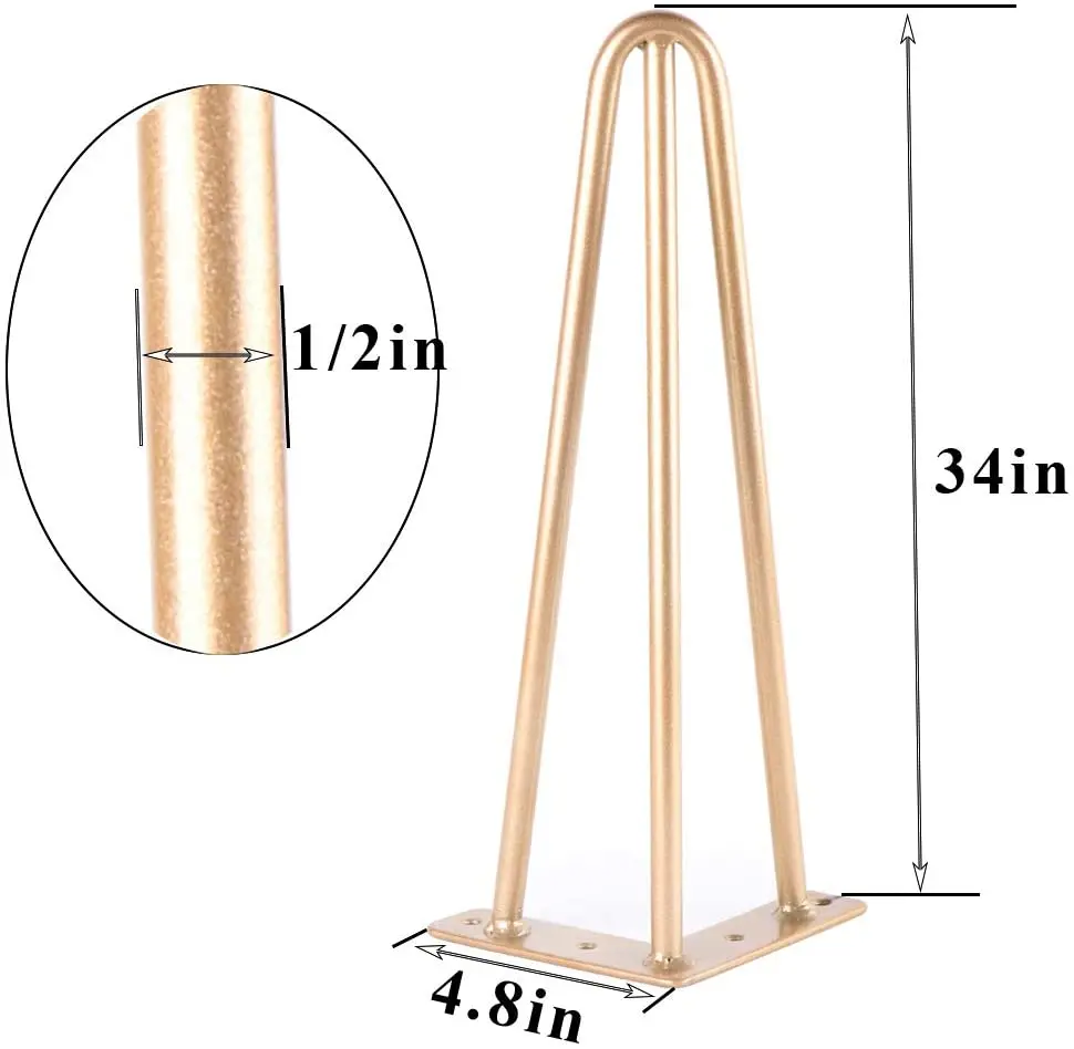 2021 Design Metal Hairpin Legs Coffee Table Table Metal Legs Firm Multi Color Hairpin Legs