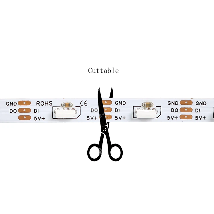 thin addressable rgb side emitting 5mm 60leds 60pixels sk6812 ws2812b smd4020 mini rgb led strip