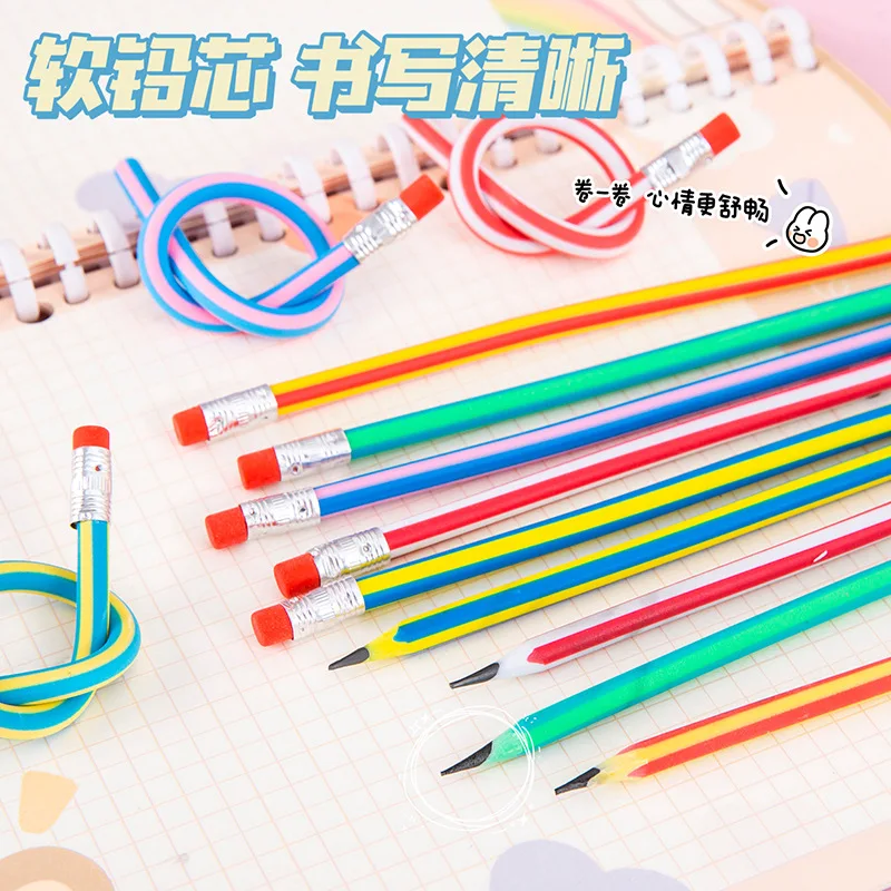 Deformable pencil creative stationery for elementary school students to write freely, bend and fold continuously, soft pencil