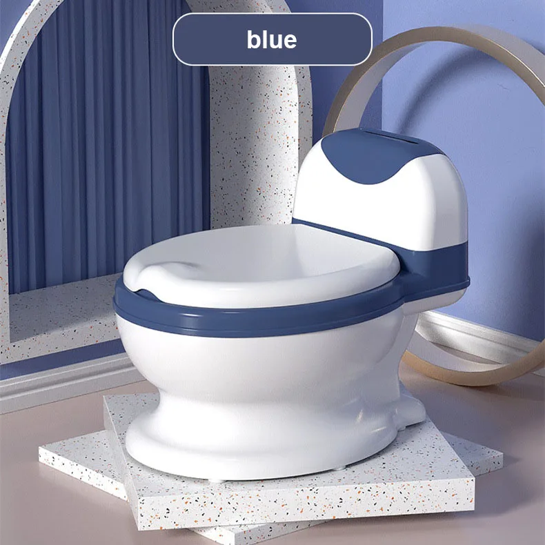 Guangzhou  Baby Toilet  Locks Safety Backrest Seat Plastic Potty With Toy Wc With Kids Adapter