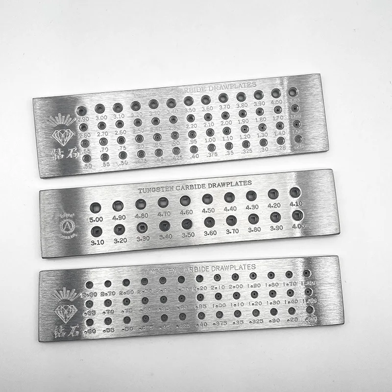 0.26-4.10mm Tungsten Carbide Drawplates For Gold Silver Jewelry Wires