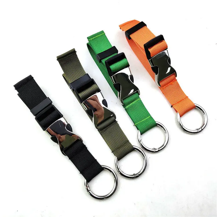travel adjustable buckle suitcase belt nylon luggage strap with ring
