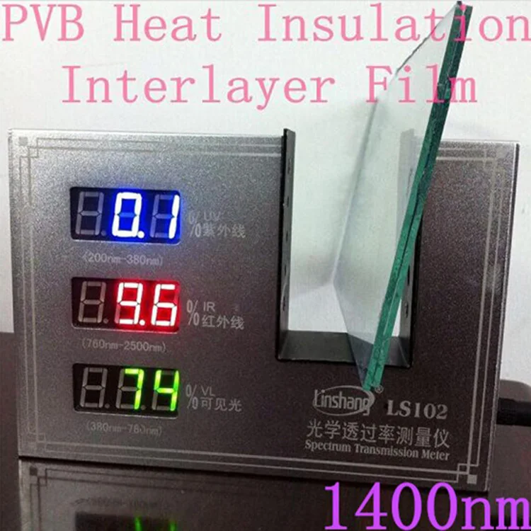 IR-absorbing & heat -insulation PVB film of 0.38mm