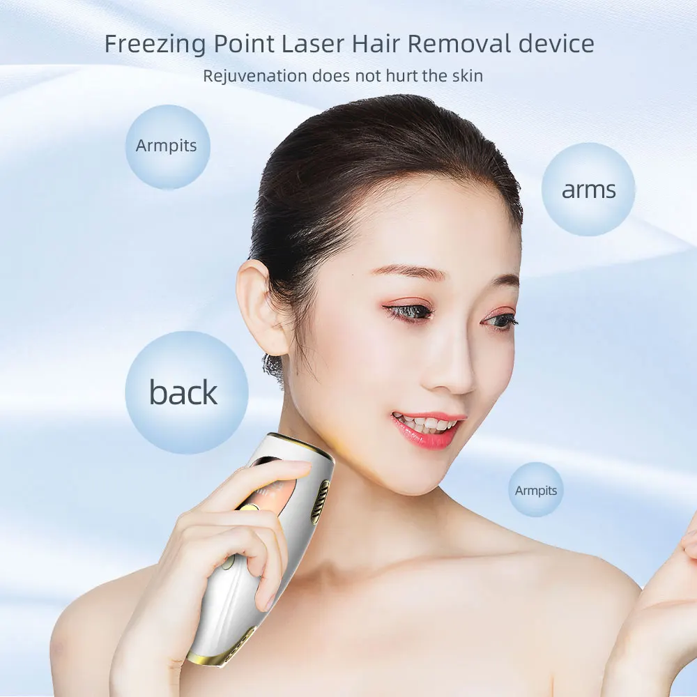 Ice Cooling IPL Freezing Point Diode Laser Hair Removal Machine 2021 New Laser Epilator Facial Hair Remover for Woman Man