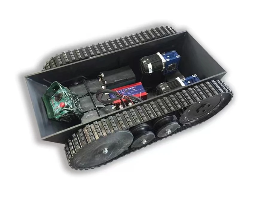 Suv triangle tracked vehicle mini tractor rubber track robot chassis  underca rugged terrain conversion system