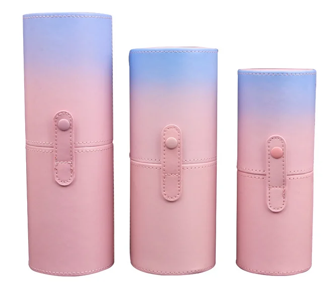 PU Leather Holder Makeup Brush Travel Case Roll Bag Beauty Cosmetic Case Customized Printed Plain BB0008-1 18-23cm Cover YF