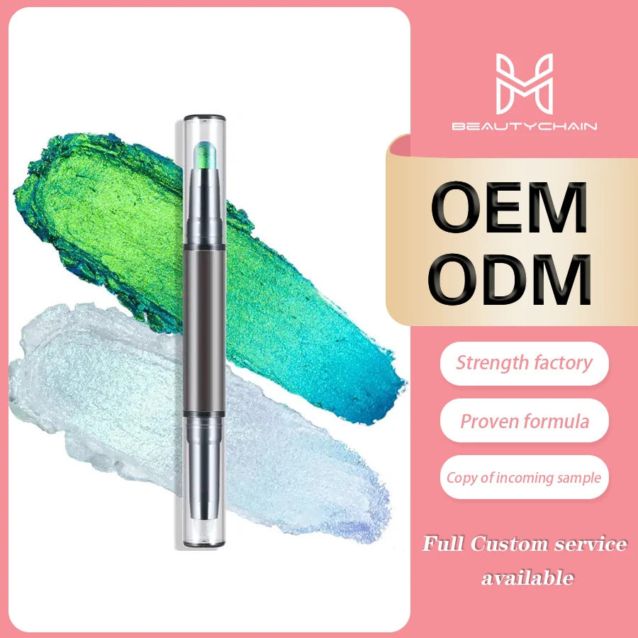 MLM Custom Makeup Glitter Supplier Custom Chameleon Eye shadow High Pigment Vegan Cruelty-Free Hightlighting Eyeshadow Stick