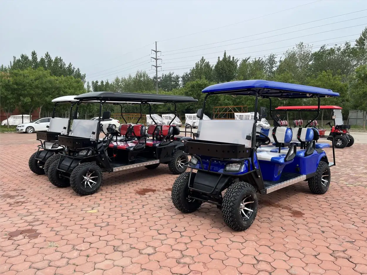 Sharefer 6 person golf mini car jeep golf Cart 4+2 6 seater full Electric Golf Cart 6 seats