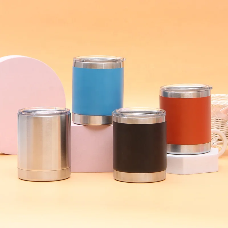 Изготовление на заказ 10 унций уличный стакан кофейная чашка из нержавеющей стали вакуумная Изолированная с крышкой MagSlider и соломенной дорожной кружкой